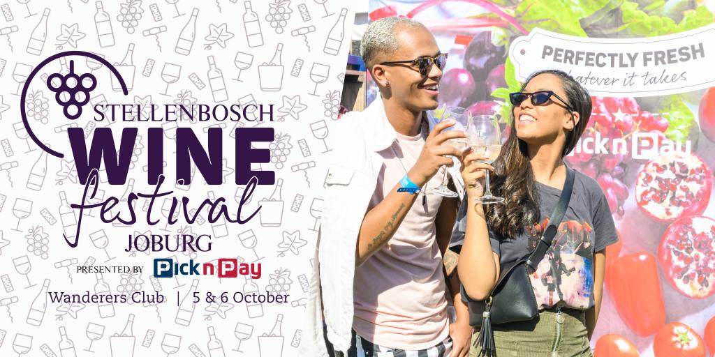 There's only 5 sleeps left till #SWFJHB. Tickets for R225 on 
<a href="/webticketsSA/">webtickets.co.za</a> bit.ly/2NpWvoB gets you fine wines from 50 top Stellenbosch estates, delicious food in the <a href="/PicknPay/">Pick n Pay</a>
 Fresh Food Market &amp; live music from <a href="/NhlanhlaMajozi/">Majozi</a>, <a href="/JATBmusic/">Jerry & The Bandits</a>, @PilaniBubu, &amp; more.