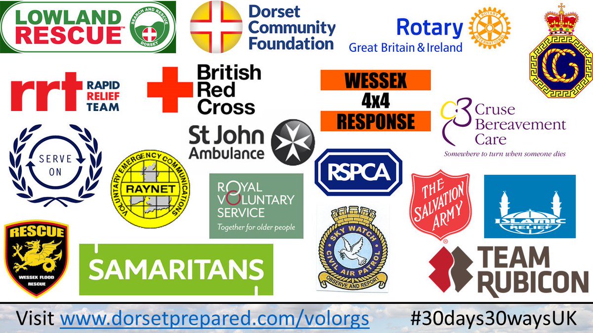 DorsetVolOrgs's tweet photo. There are thousands of volunteers forming an integral part of the response and recovery community in Dorset.

Here are some of their logos, how many could you have listed? #30days30waysUK @dorsetprepared https://t.co/0hPsCQKr5V