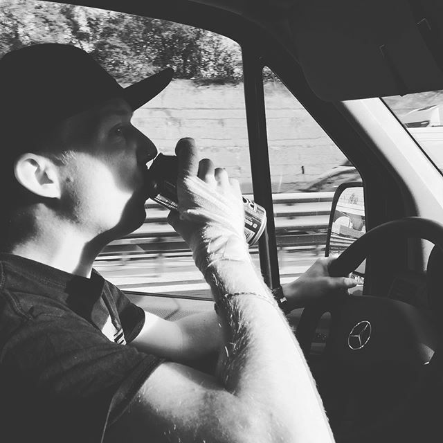 LordsOfTrident's tweet photo. Longest drive of the tour today: Milan -> Vienna. 3 hours of sleep, Max (our driver) is going to need at least 40 more Rockstars. #tridentour #highwayschnitzel https://t.co/0ADGr85vvV https://t.co/rlB0U8zNYv