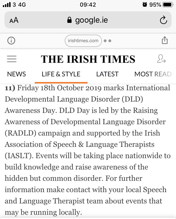 OLeary_Noreen's tweet image. Great to see #devlangdis highlighted in @IrishTimes ahead of #DLDYouandMe Day on 18 Oct @finnsm82 @iaslt