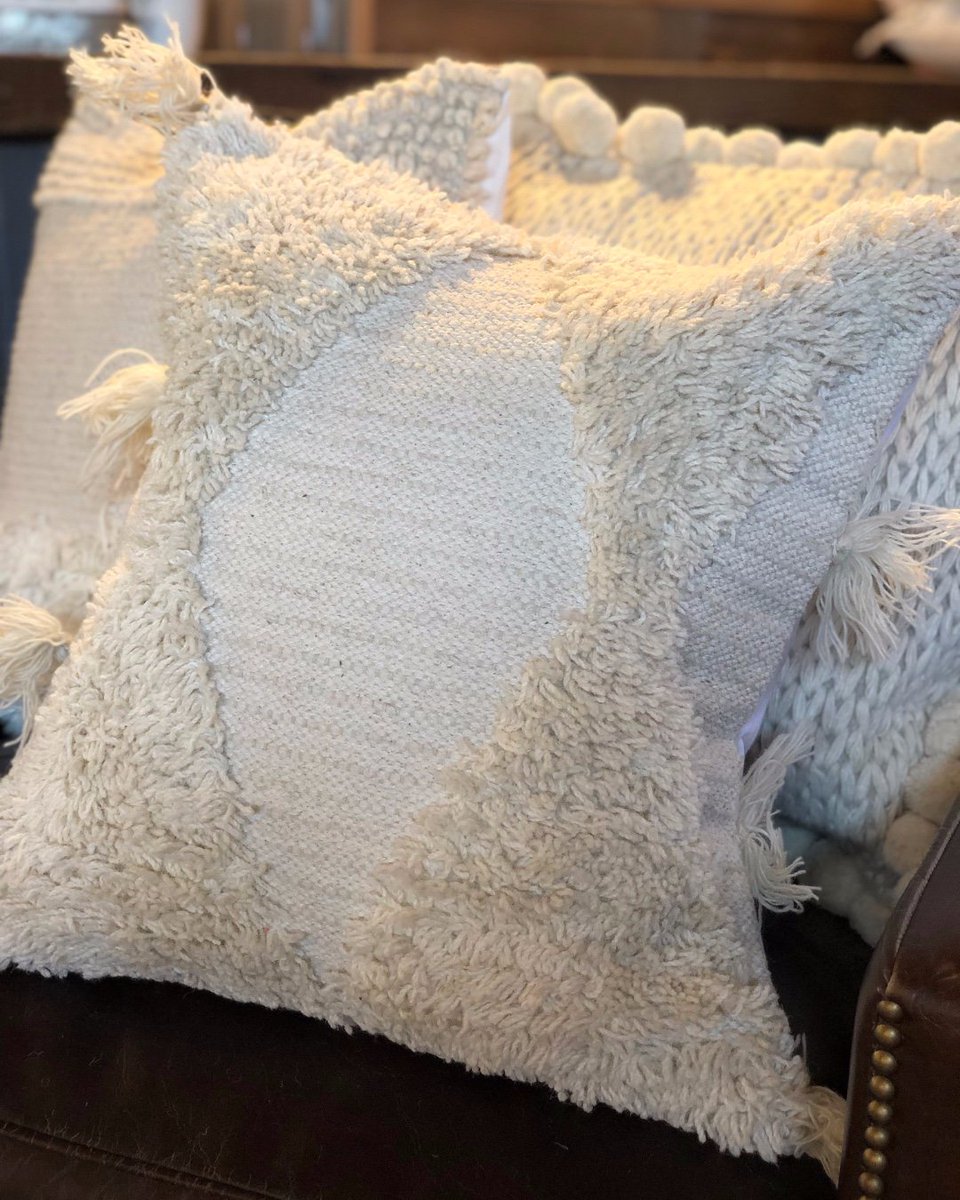 We can’t get enough of these textured pillows, stop by the store and give them a look! #texturedpillows #homedecor #myhomevibe #finditstyleit #dailydecordose #homedetails #howwedwell #highcamphome