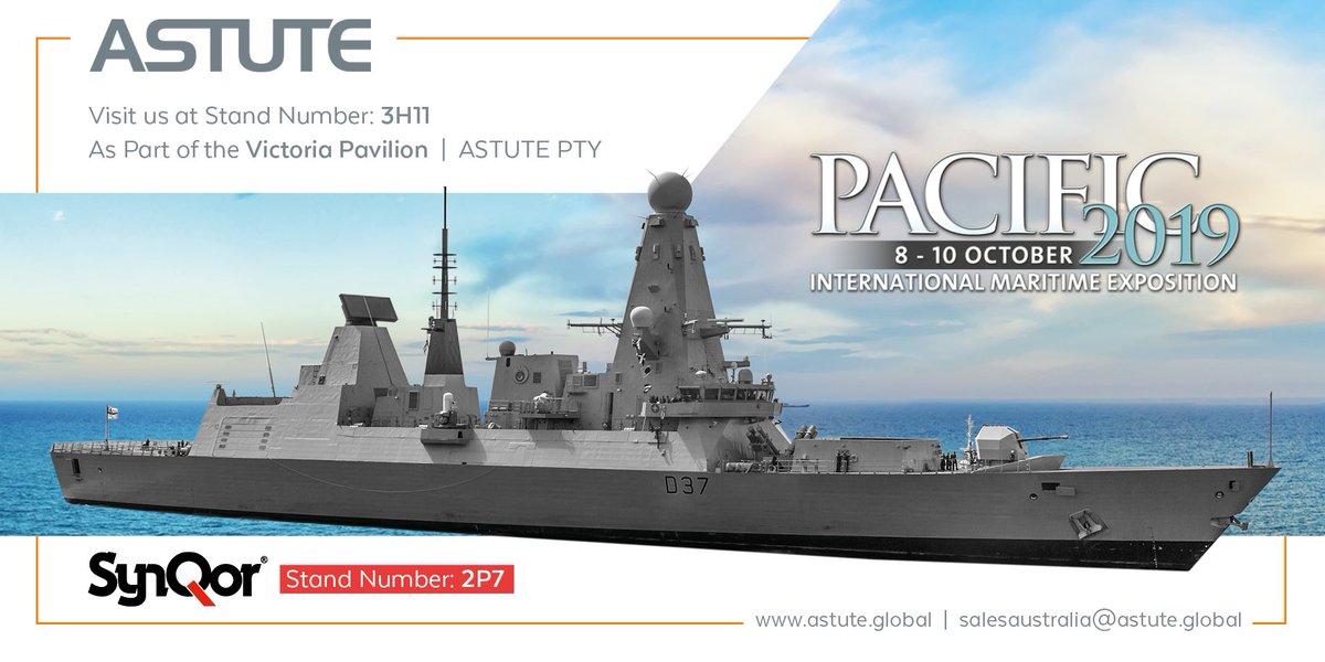 Astute_Ltd's tweet image. Visit us at Pacific 2019 - Sydney and discover how Astute PTY can assist with naval and maritime projects at all stages with our Design - Fulfilment - Support approach. 

Stand - 3H11 

tinyurl.com/yxaxmltj

#electronics #pacific2019
#globalcomponentdistribution