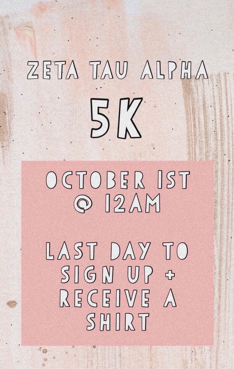 It’s PINK WEEK! 💗 Come say hi and sign up for our 5k today from 12-2 on Brock Commons! If you can’t make it, follow the link in our bio, or any ZTA sisters bio to sign up!  We can’t wait to run with you all this Sunday, Oct. 6! #KnockOutBreastCancer #RunZTA #ZLAM