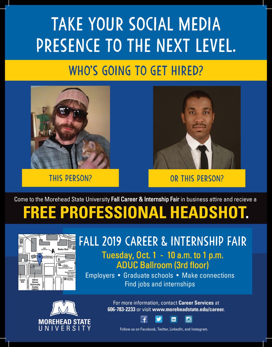 MSU_CareerCtr's tweet image. Don&apos;t forget you can get a free Professional Headshot at the Career &amp;amp; Internship Fair!  That&apos;s tomorrow, October 1 anytime from 10am to 1pm on the 3rd floor of ADUC.  #LinkedIn #Professional #MajorinOpportunity