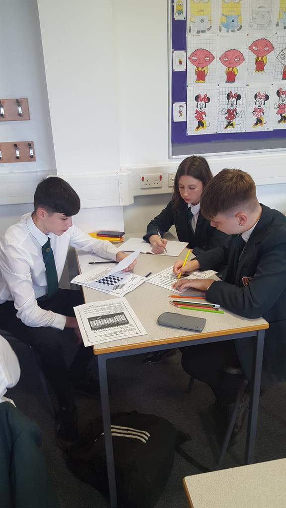 StMungosMaths's tweet photo. Competition time for S4 pupils as they attempt Maths Wi Nae Borders    #MathsWeekScotland https://t.co/hPprYSAoRf