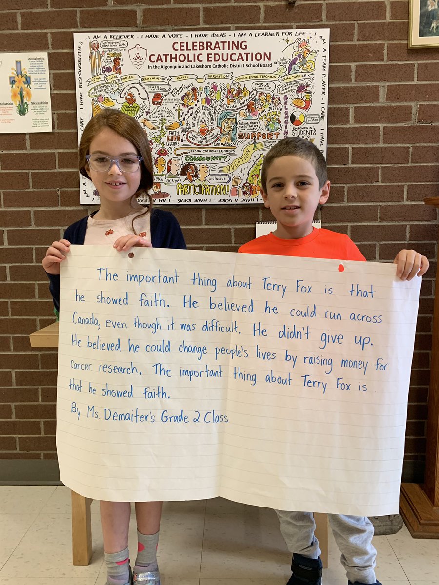Ms. Demaiter’s gr2s rocked Sept’s SIPSAW challenge to write a descriptive text about our virtue of Faith! What a great example of shared writing! #ALCDSB #JoyfulDisciples #nonfictionwriting #scholarship #studentvoice