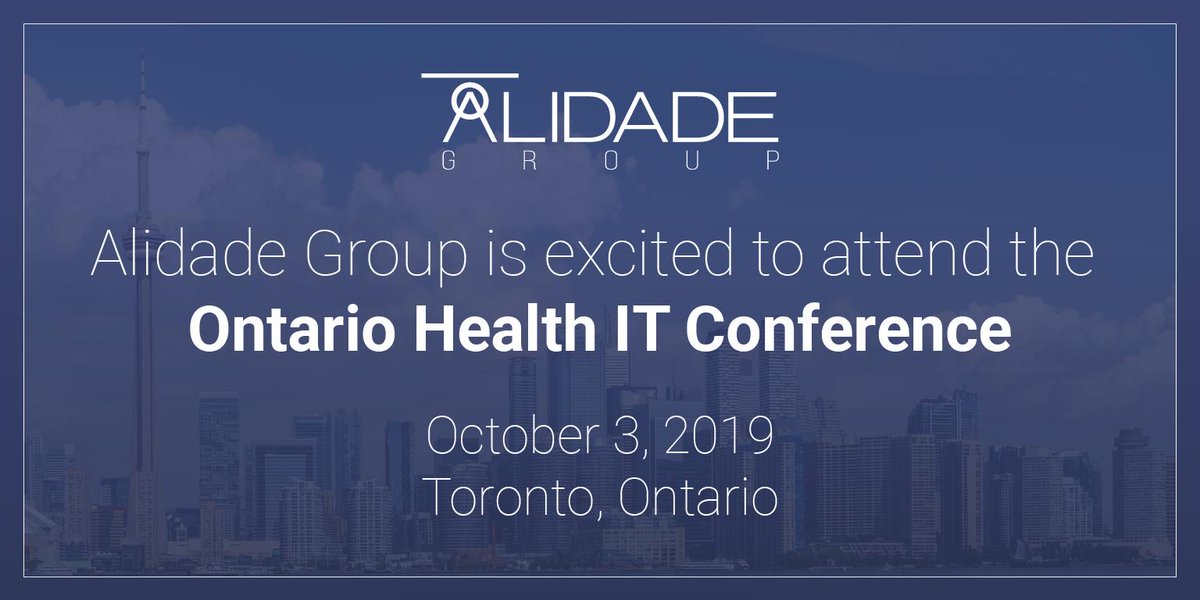 medixteam's tweet photo. Our teammates from Alidade Group will be at @HIMSSOntario #HealthITCon this week! https://t.co/V2cCCesZmt