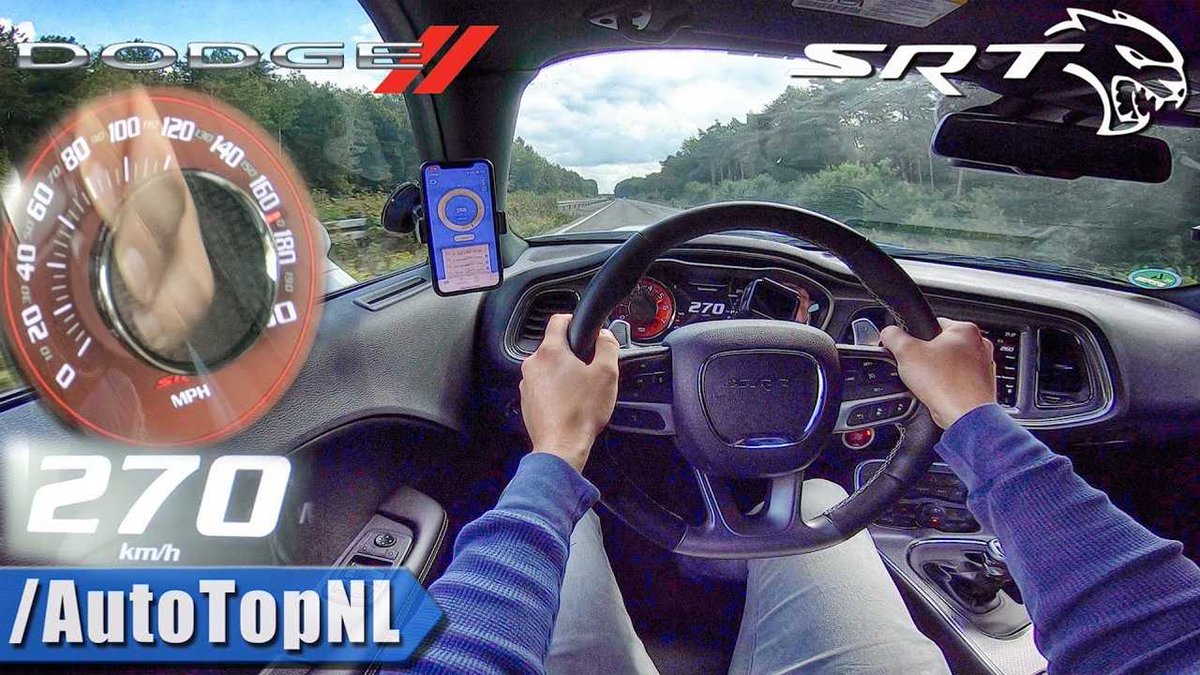 AdventureCJDR's tweet photo. No speed limit on the Autobahn for this high powered Challenger Hellcat. Watch Here: https://t.co/KwfzIWwlBP https://t.co/pg8LVfvzze