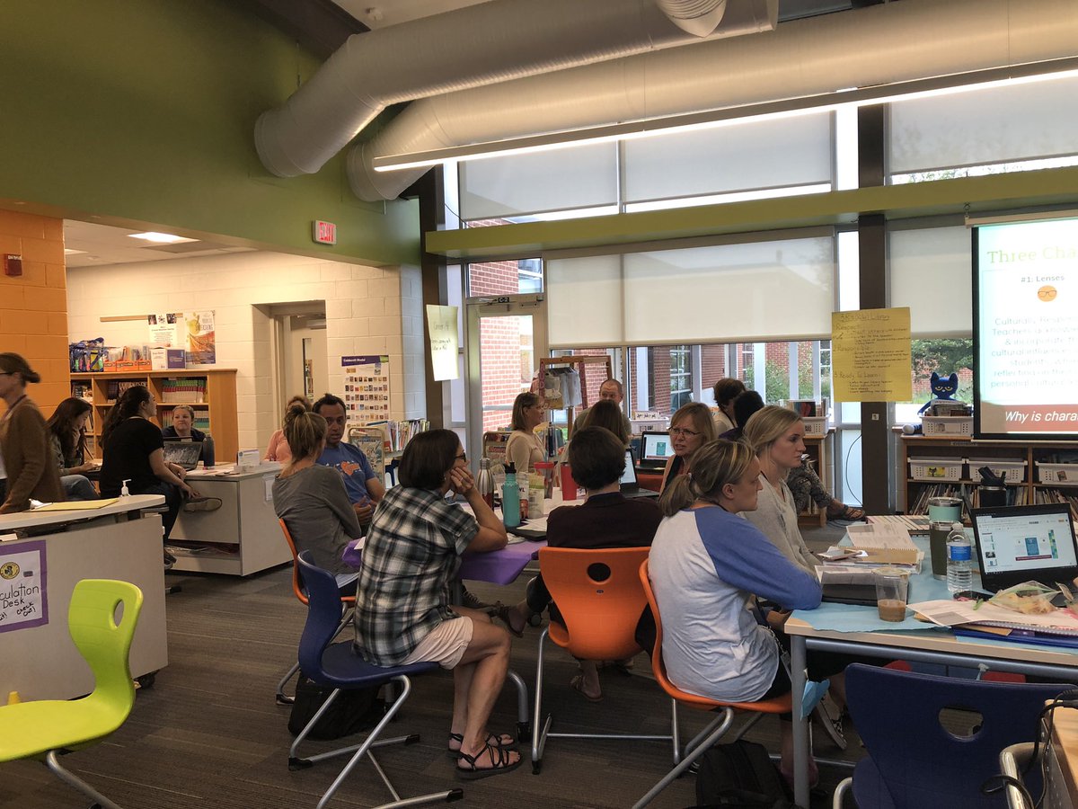educateju's tweet photo. #CRT throw down @WESBearTracks today!! Intro and extension for all 3 characteristics led by @tinyambition Shay Carter-Shifflett &amp; @educateju @LeilaniKeys1 @kristenmwilliam #LetsGo https://t.co/sRAdfDQqcM