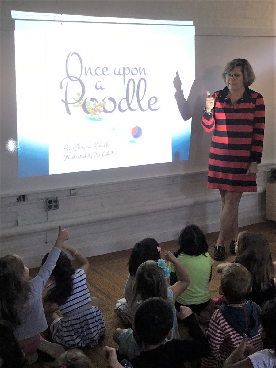 TrevoseSchool's tweet photo. 📔🐩 The students were thrilled to have author, Chrysa Smith,@chrysamsmith , read her book, Once upon a Poodle, to them. Chrysa Smith is the winner of a two Mom’s Choice Awards, and the top pick on Amazon’s Children’s Bookshelf.
@TrevoseSchool @Wellbredbook @chrysamsmith https://t.co/D0N4na2yXK