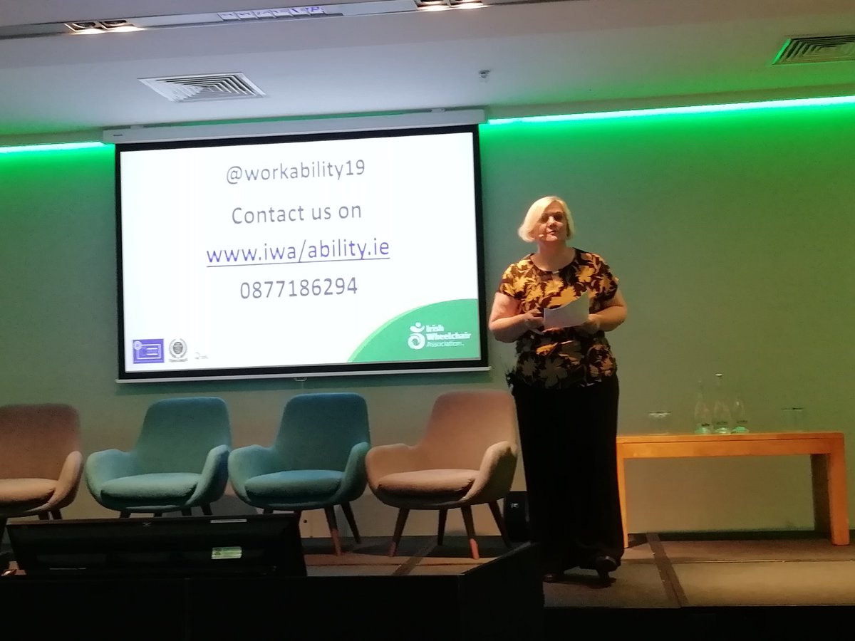 Imelda Gaffney, Head of Learning and Development at Irish Wheelchair Association says ”Changing a culture takes time, energy and action but the Ability Programme is an opportunity for change” at our WorkAbility Summit 2019 #workability19