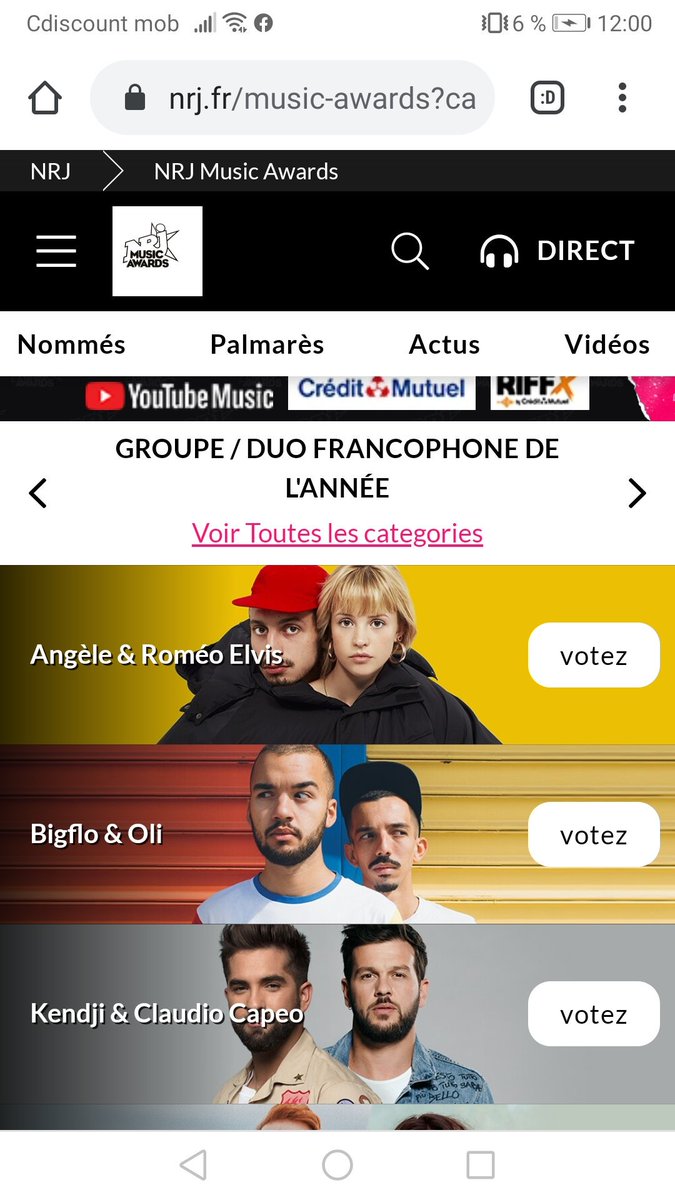 Leodu84's tweet photo. @bigfloetoli nominés dans 2 catégories
-Groupe/Duo Francophone de l'année
-Clip de l'année avec "Promesses"
On vote en masse la #TeamVisionnaires #LaVieDeRêve #LVDR #LV2R #NMA #NRJMusicAwards #Visionnaires https://t.co/uyBEDsB4Zj