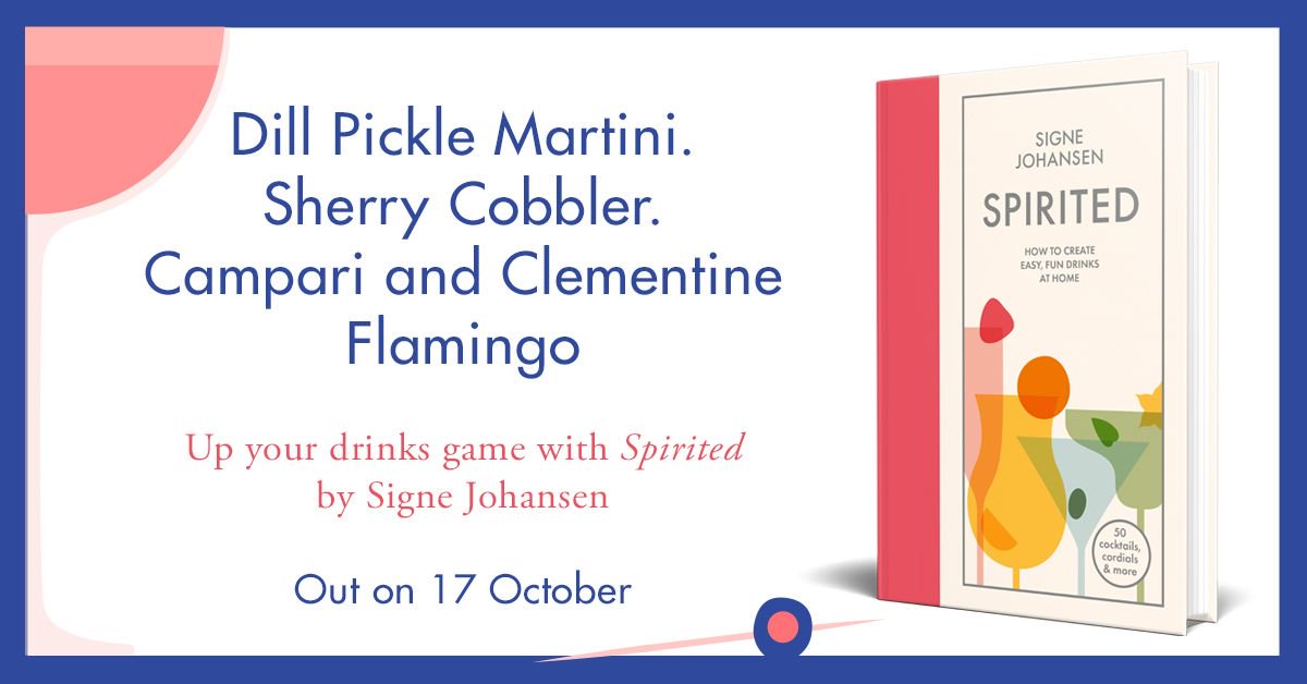 booksbybluebird's tweet photo. Mixology isnt just for bartenders – and @SigneSJohansen’s Spirited is here to prove it!
Out on 17 October, the #HowtoHygge author has written 50 recipes for delicious cocktails and cordials that you can make at home. https://t.co/cXtueCB2WP