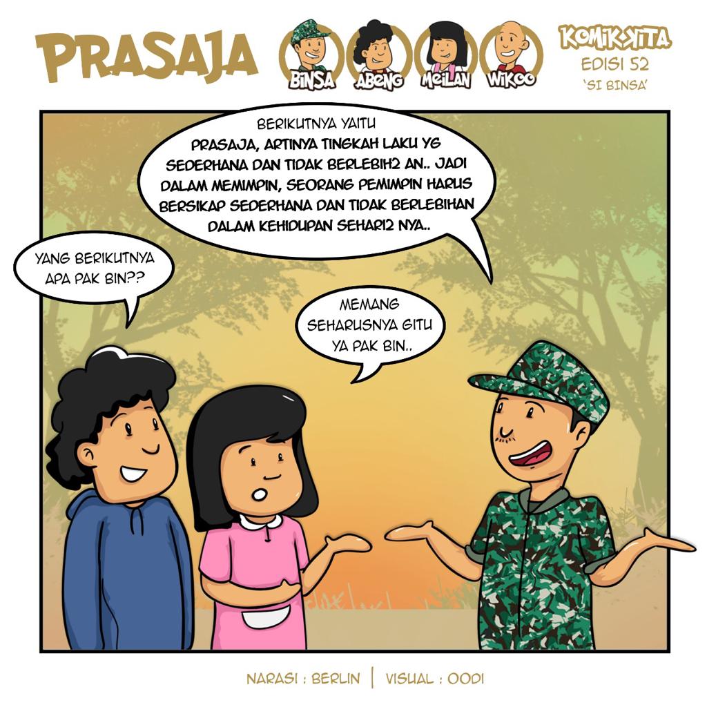 panglimaper12's tweet photo. pemimpin tak perlu berlebih - lebihan
#KomikKita #SiBinsa #P5TNI #Prasaja https://t.co/QIzxM4K6bo