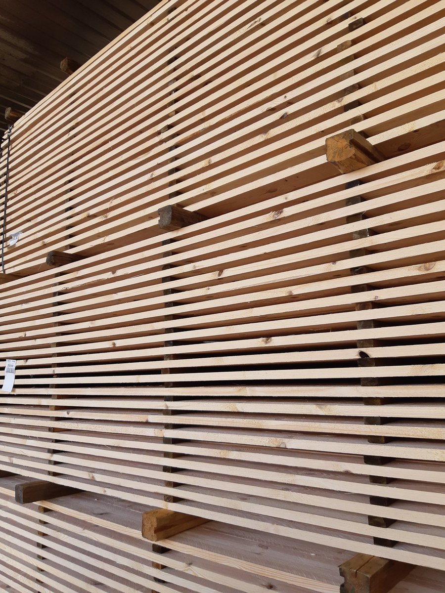 We have an abundance of high quality slow grown Pine, this batch is in stick ready for kilning. Perfect for planed and profiled products. We have full tooling facilities to produce the profile pattern you require  #timber #machinedwood #Manufacturing #wood #pine