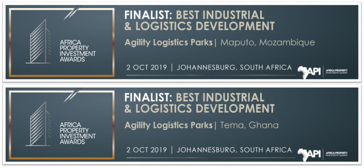 Geoffrey White (@gwagilityafrica) on Twitter photo Join me <a href="/APIsummit/">API Summit and Expo</a> in Johannesburg 2nd Oct at 1pm, session on: Industrial, Logistics & Warehousing in Africa. I am also very proud to announce that Agility is a finalist for the API Award 2019. Join me <a href="/APIsummit/">API Summit and Expo</a> in Johannesburg 2nd Oct at 1pm, session on: Industrial, Logistics & Warehousing in Africa. I am also very proud to announce that Agility is a finalist for the API Award 2019.