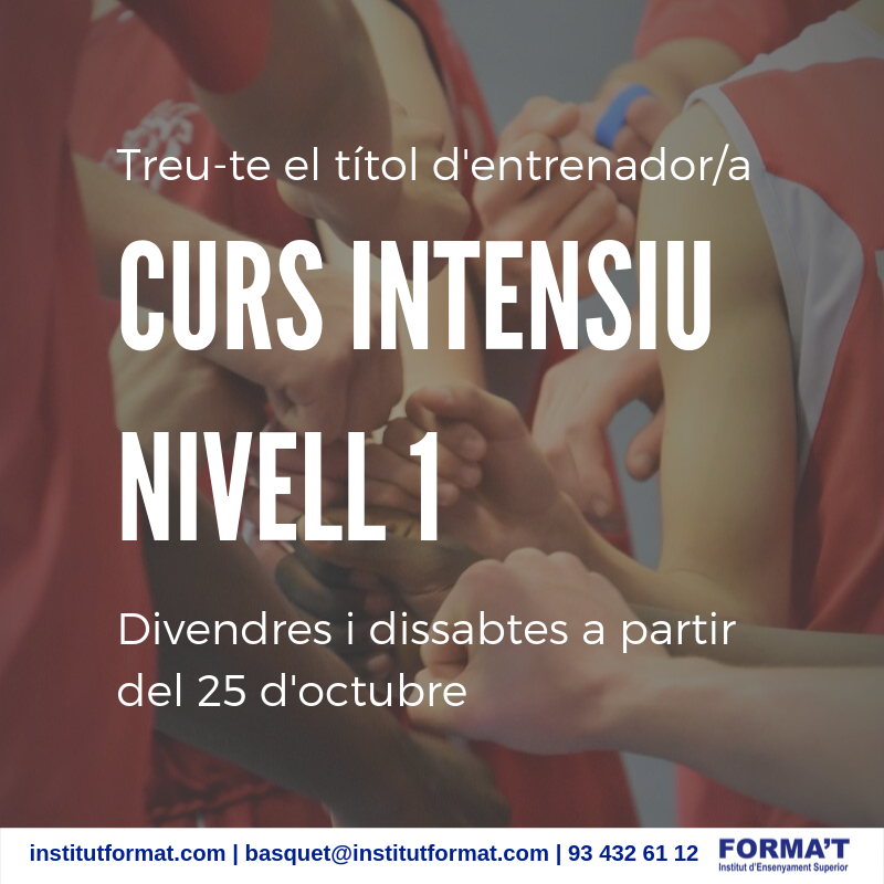 basquet_format's tweet photo. 📒 Títol d'entrenador
❗️ Curs Intensiu Nivell 1
📅 Divendres i dissabtes a partir del 25 d'octubre
ℹ️ ✉️ basquet@institutformat.com
📱 93 432 61 12 https://t.co/AhaMJAeHXp