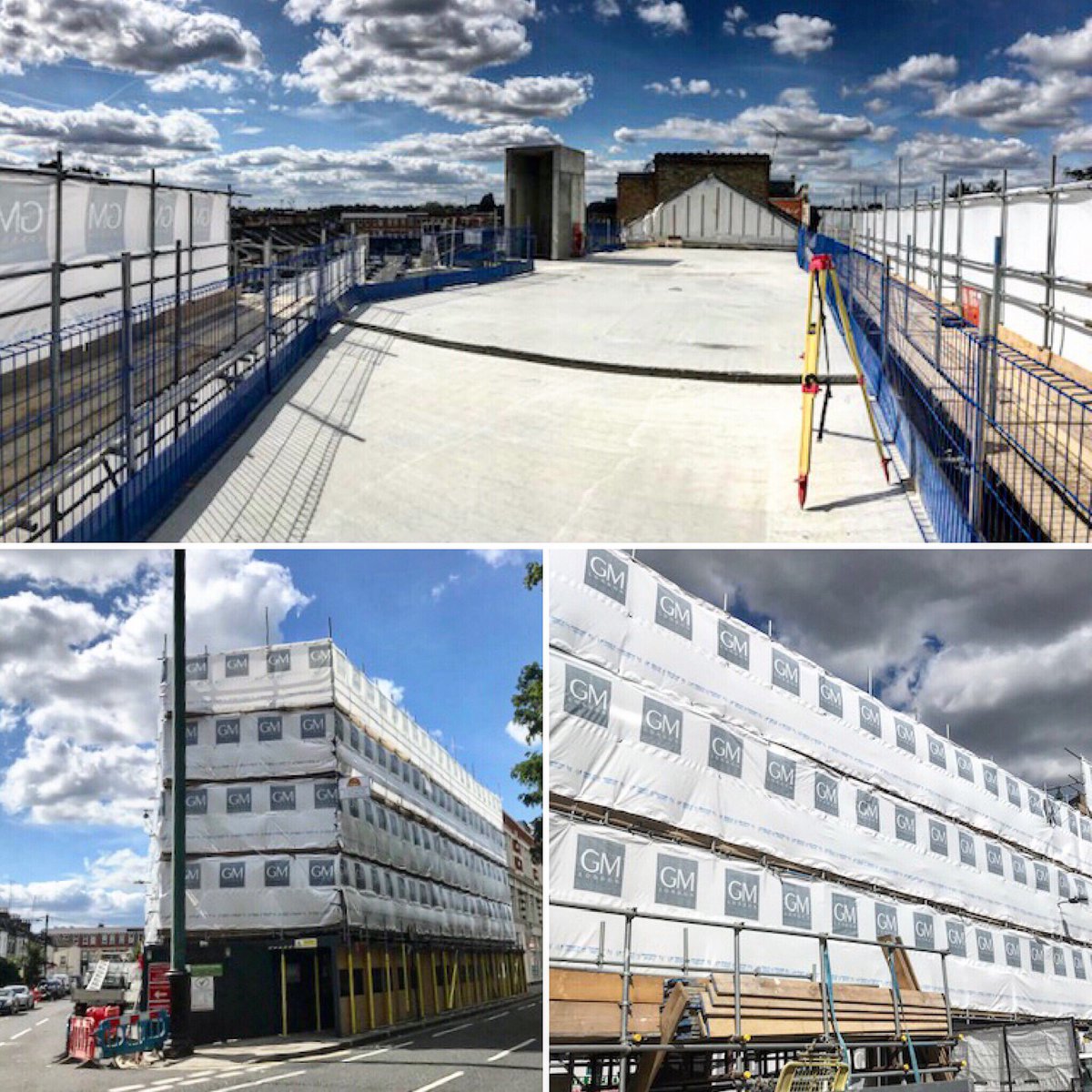 GM_London_'s tweet photo. Branded enclosing of scaffold to conceal what lies beneath! 👀🎁 Great progress on our Fulham development of 9 apartments and 3500 sqft of commercial space. ✨
Unveiling in January, photos soon! 📸🌟#exciting #transformation #fulham #sw6 #changes #newhomes #londonhomes #transform https://t.co/taVRm7QIu7