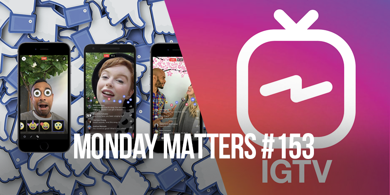 Facebook verwijdert like aantallen, Pinterest updates gaan zorgen voor meer conversies en ook IGTV en Facebook Live voegen nieuwe opties toe. Maak jezelf klaar voor een nieuwe week met #MondayMatters 153! po.st/MondayMatters1…