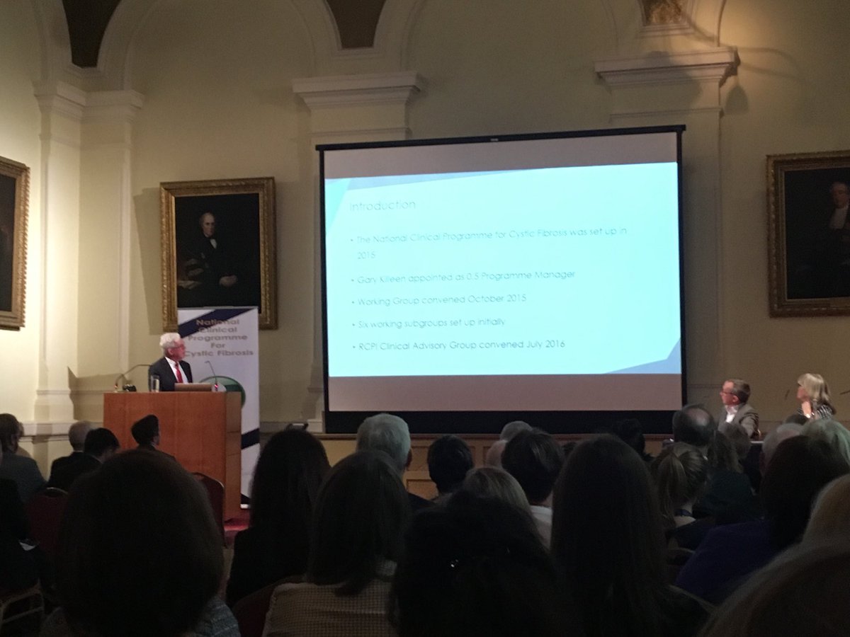 Abaigeal_Jackso's tweet photo. Prof Gallagher launching the #cysticfibrosis model of care #cflaunch https://t.co/Qd1Ppu4USF
