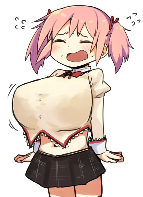 お題箱:突然巨乳になって困ってるまどかちゃんお願いします! 