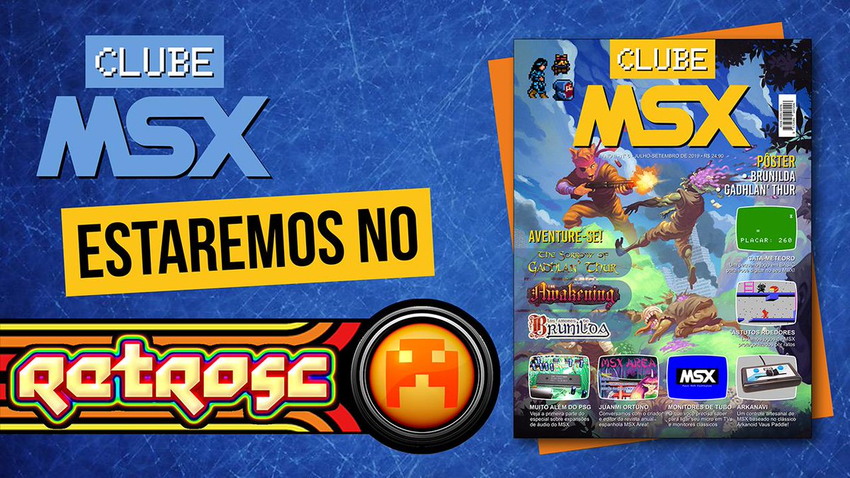 clubemsx's tweet photo. A Clube MSX estará na quinta edição do RetroSC, encontro de colecionadores de videogames e computadores antigos de Santa Catarina (05/10), em Florianópolis. O evento marca também o lançamento presencial da revista Clube MSX #6. https://t.co/WcPWC1JiKC #msx #clubemsx #retrosc https://t.co/KKPn1Pnak7