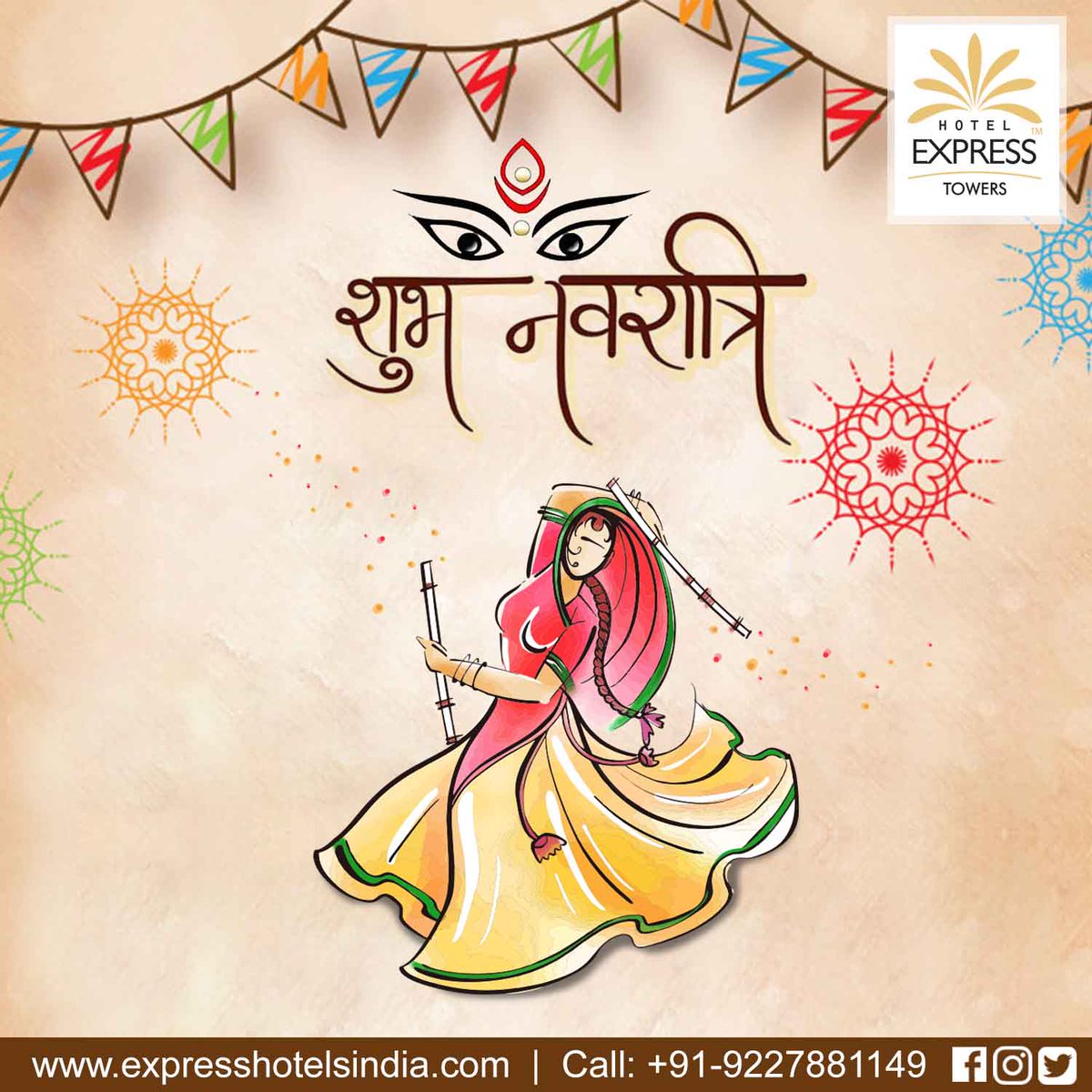 expresshotelind's tweet photo. May the nine divine days illuminate your life forever.
#HappyNavratri https://t.co/KH8O8v5Tmd