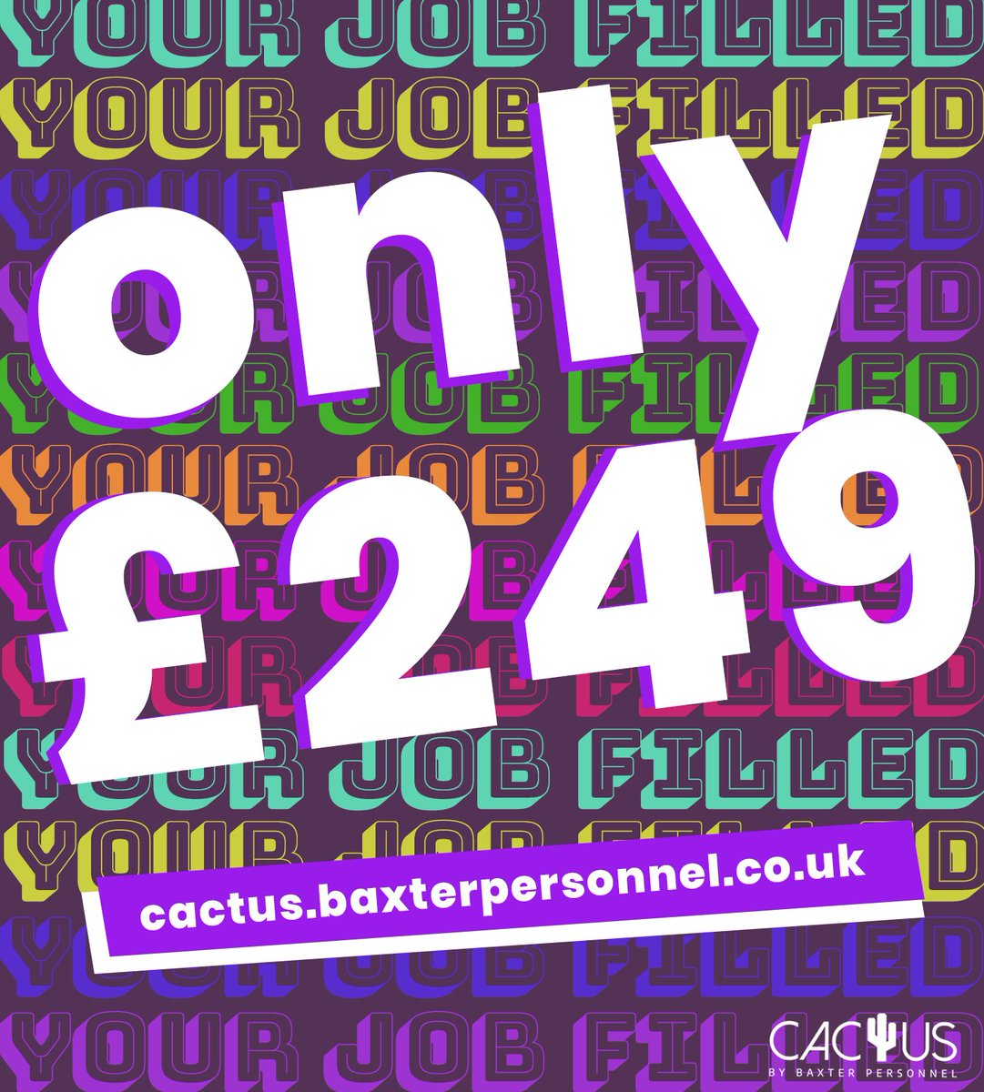 Fill job roles in Any job sector, any location

No Contracts, No commissions

It’s so cost effective try it! Once you’ve used Cactus you won’t look back 🌵🌵🌵🌵🌵🌵🌵🌵🌵

#selfservicerecruitment #permanentstaffing #recruitmentrevolution #hiretheperfectcandidate