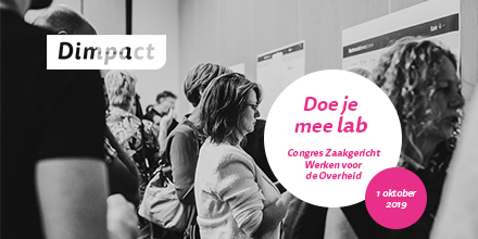 Ben jij morgen op het congres Zaakgericht werken voor de overheid? Dimpact organiseert een 'Doe je mee lab'. Kom ook naar het Dimpact-lab en maak kennis met de verschillende innovatieprojecten en ontdek hoe jij mee kunt doen. bit.ly/DIM-doemee #samenwerken #commonground
