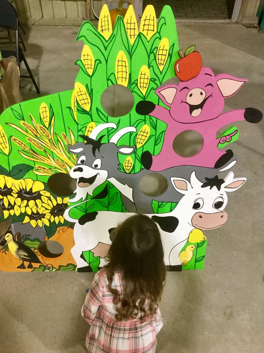 CarolynjMorris's tweet photo. A successful beanbag toss ... kids having fun with a bit of learning along the way. We love that Andrea Dre DeSigns included Chick &amp; Duckling! #agfun #beanbagtoss https://t.co/r4685ujFR0