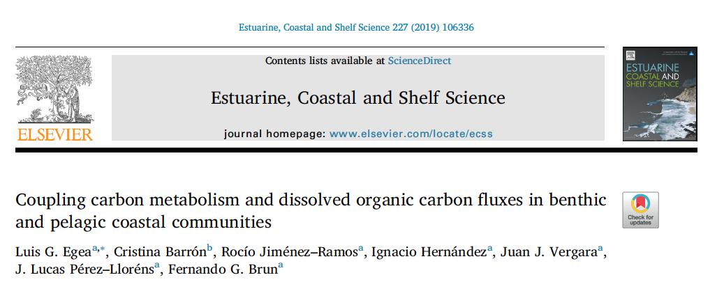 New paper out!

How production and carbon transference change between communities (#seagrass #macroalgae #plankton...) along the year? Consequences for #climatechange?

Estuarine, Coastal and Shelf Science 227👇
sciencedirect.com/science/articl…

@univcadiz @campusdelmar @AquaticSciences
