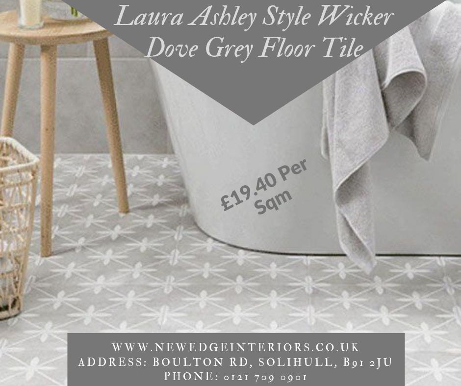 This Laura Ashley Style Wicker Dove Grey Floor Tile is the perfect finishing touch for any room in the home. This feature floor tile has an intricate and unique pattern. bit.ly/2T55gU6 #tileinspo #interiordesign