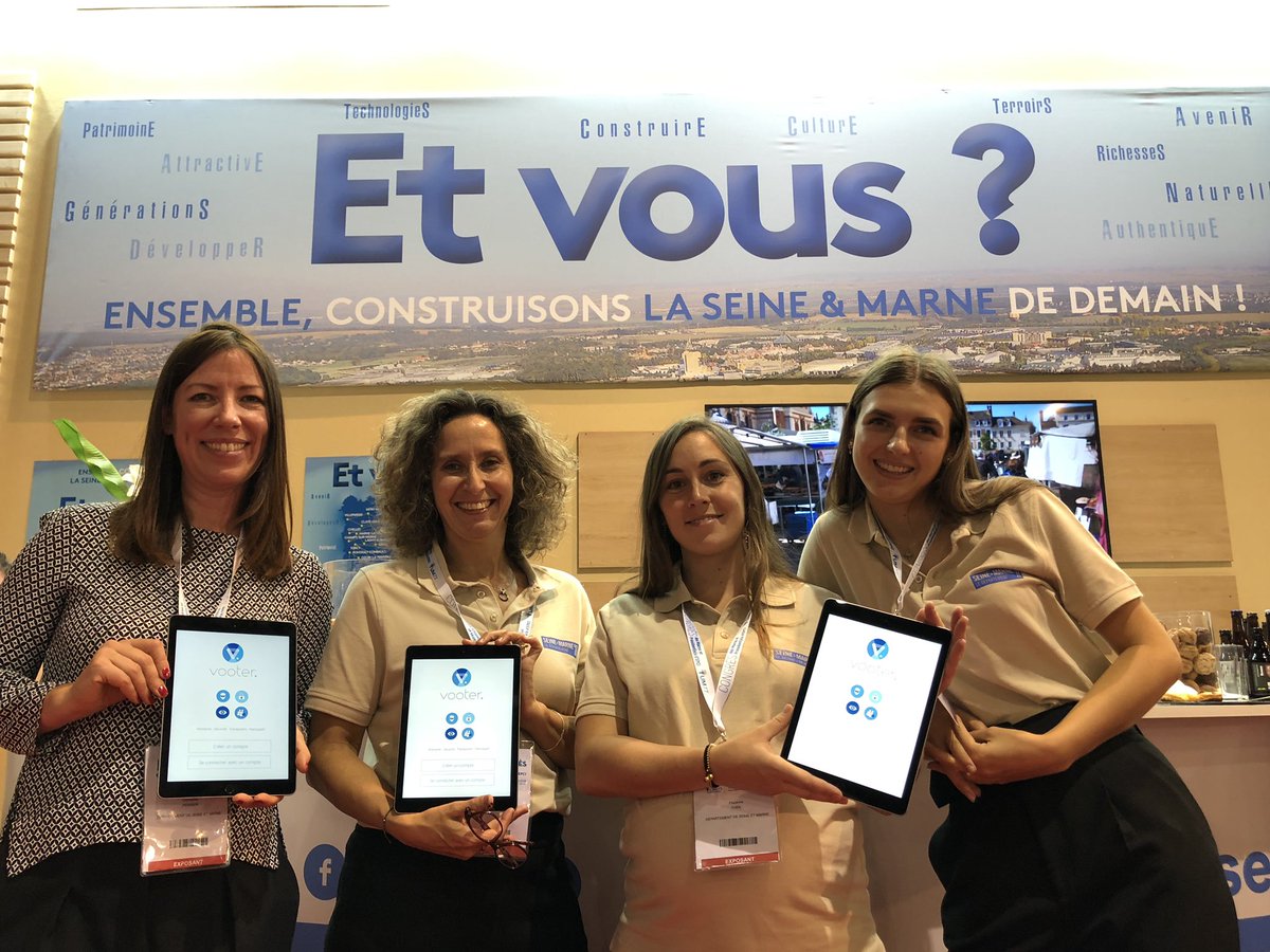 [Marque de territoire] UMY 77 📆 <a href="/vpecresse/">Valérie Pécresse</a> <a href="/ChJacob77/">Christian JACOB</a> <a href="/jf_cope/">Jean-François Copé</a> @departement77 Représentants politiques et élus du Département Seine-et-Marne s’expriment avec Vooter 📲 pour co-construire la future marque du département. 
#Avenir #Implication #Consultation #Marketing #Territorial