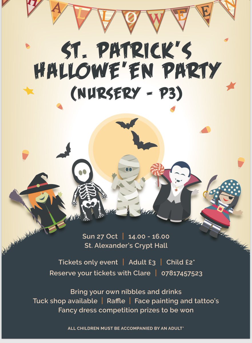 patrick_ptp's tweet photo. Halloween Family Party, Sun 27 Oct, 2-4pm Crypt. see poster for details (please Retweet) @ELC_StP @MissOH_StP @MissOD_StP @MissD_StP @MissM_StP @MissFa_StP @StPatricks_PS https://t.co/wF1x3mQVvt
