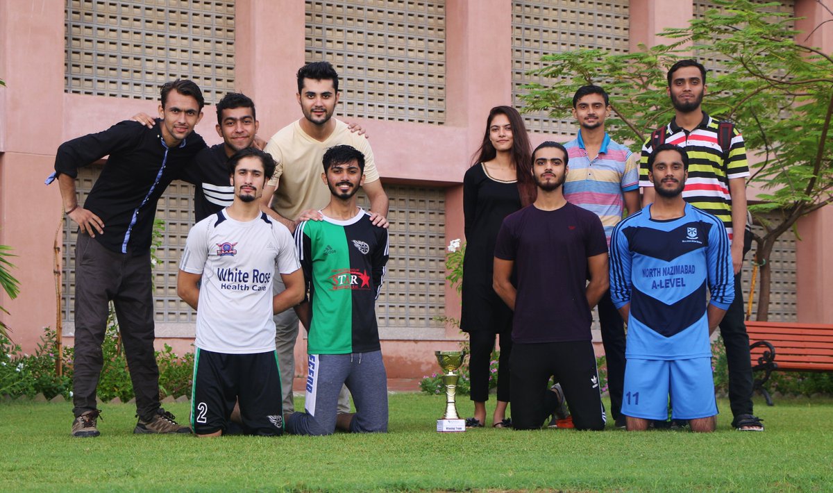 SHUPakistan's tweet photo. BHU’s Futsal Competition was won by QQFC team with a score of 3-1! Zaigham Imran and Muhammad Talha won Best Player! BHU is proud of our teams for participating and showing good sportsmanship! #BHU #BarrettHodgsonUniversity #TheSalimHabibCampus #FutsalCompetition #Football https://t.co/bzfYSbZfzT