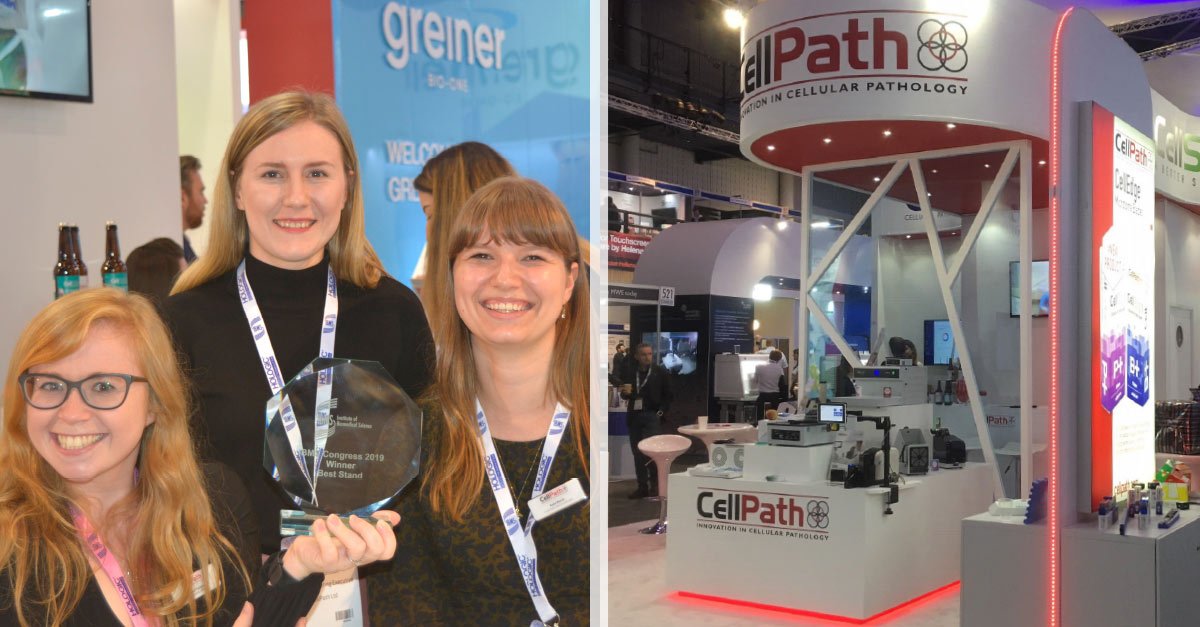 cellpathltd's tweet photo. We had a fantastic few days at the @IBMScience #IBMSCongress2019 last week where we were thrilled to scoop the award for Best Stand 🤩 well done to all of the team &amp; thank you to everyone who came over to meet us at our stand, we had a great time speaking with you all #IBMS2019 https://t.co/epNx2wzlNM