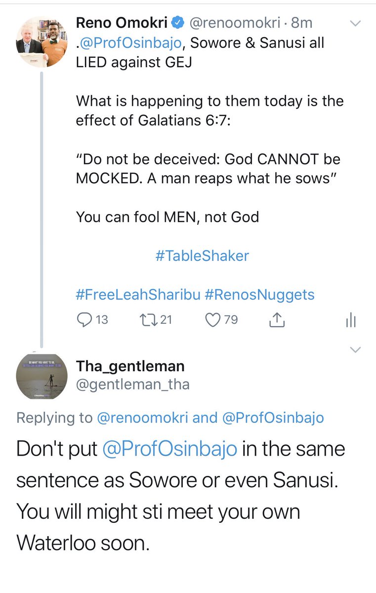 Reno Omokri Dear Gentleman Tha I Am Already A Fulfilled Man My Life Is Thriving My Wife Is Thriving My Children Are Thriving The Only Thing I Want That God Has