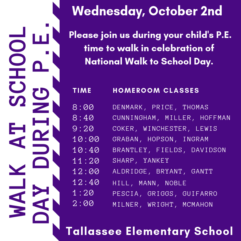 Spencer_1009's tweet photo. Parents of TES students, come join us on Wednesday! Walk at School Day is October 2nd. We're looking forward to seeing everyone! https://t.co/CpEfzls9T9