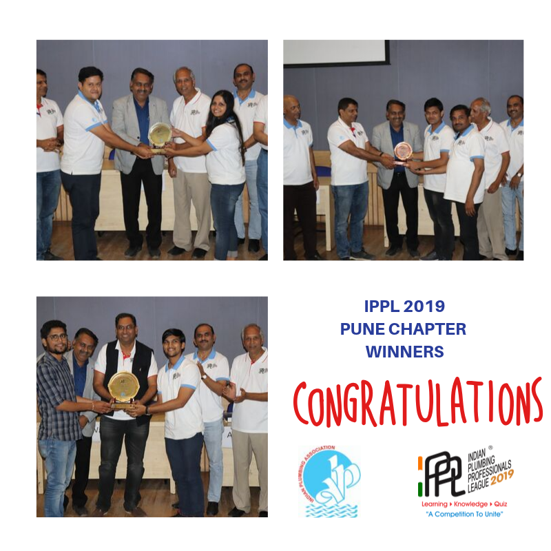OfficialIPA's tweet photo. Congrats to all winners of #IPPL2019 #PuneChapter.
Winner: Mayur Bhatewara & Gaurav Pawar,
1st Runner Up: Aditya Mahagaonkar & Prajakta Ponkshe,
2nd Runner Up: Pawan More & Suresh Patil,
#IPPL2019 #GrandFinale #Day2 #26thIndianPlumbingConference. https://t.co/t5ZT2nJxAS https://t.co/YBLjdhmqUF