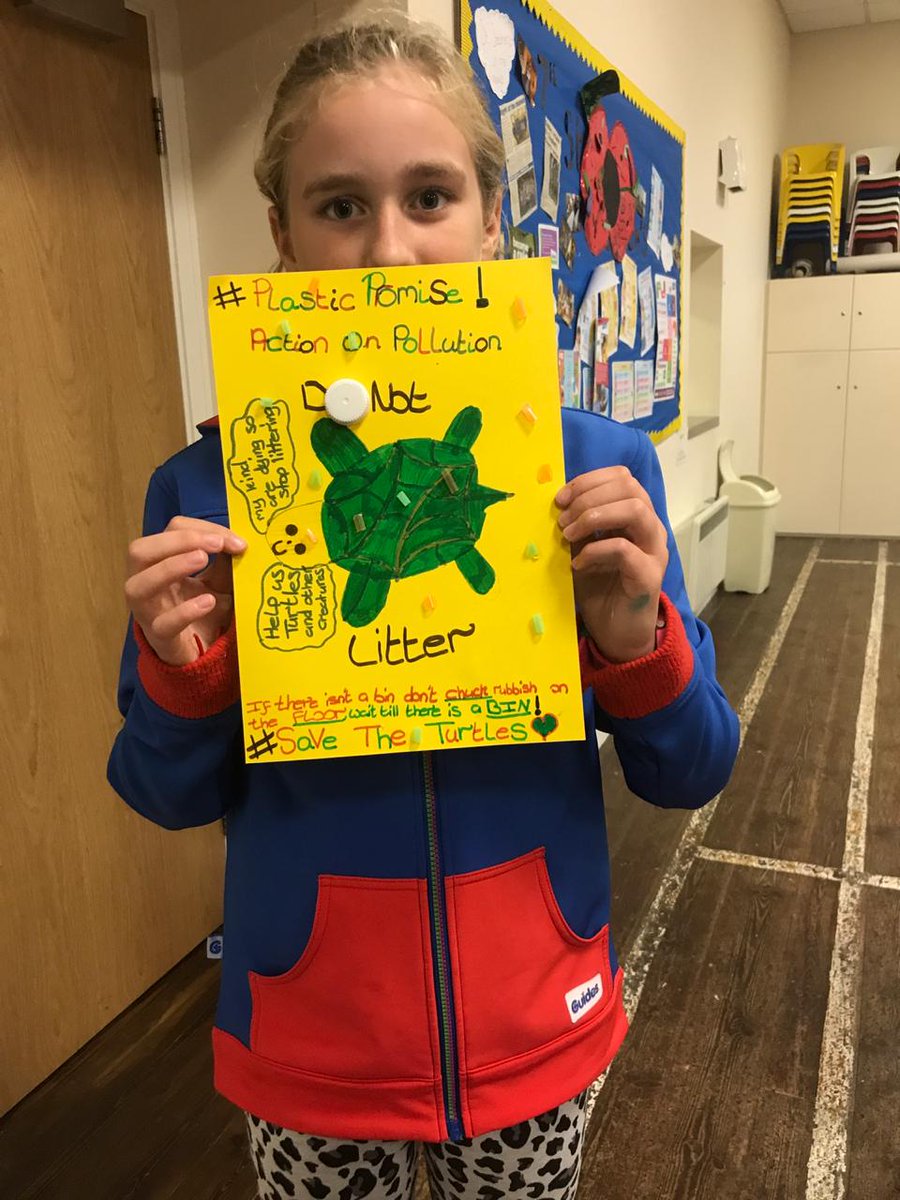 #FutureGirlActs 7th St Stephens guide unit in Guernsey. Have been taking action against plastic pollution  and created a turtle sculpture with plastic they had collected, made posters and videos. more to follow.