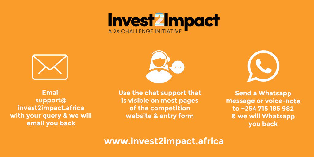 invest2impact's tweet photo. #invest2impact will bring value to the selected 100 businesswomen through four tracks: #2Xcelerate for SDG-aligned growth funding, #2Xcapital for tailored SME growth funding, #2Xcrowd for a guided global crowd funding campaign and #2Xcatalyze for network building.
Enter NOW! https://t.co/hEAVmxoR4c
