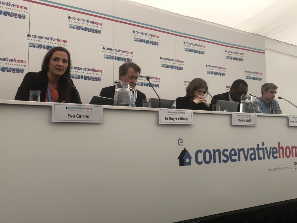 AlastairRoss's tweet photo. Eva Cairns of @ASInvestments tells @ConHome climate change meeting
that investing in climate change mitigation today means lower cost of damage in the future - the case is compelling #cpc19 https://t.co/aURWcQuOnS