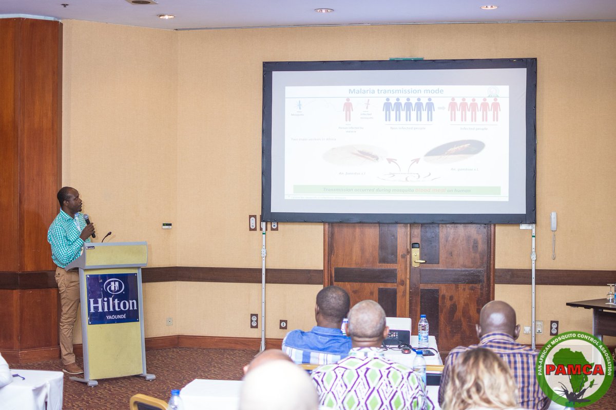 cam_crid's tweet photo. Scientist from @cam_crid @ElangaEmmanuel builds on "The impact of Pyrethroid resistance on the expression of protein used by mosquitoes successful blood-feeding" at the just ended @pamcafrica #PAMCA2019 6th annual conference, Cameroon. https://t.co/dS7WsTD4uk