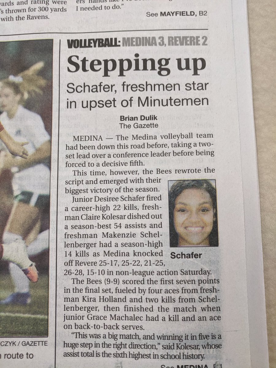 Outstanding job ladies! Let's keep the momentum going this week!
#MVB19 #strive
<a href="/medinaathletics/">Medina Athletics</a> <a href="/MedinaBoosters/">MedinaBoosters</a>