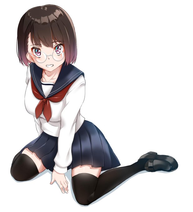 pixivの記念に描いた手癖ちゃん 