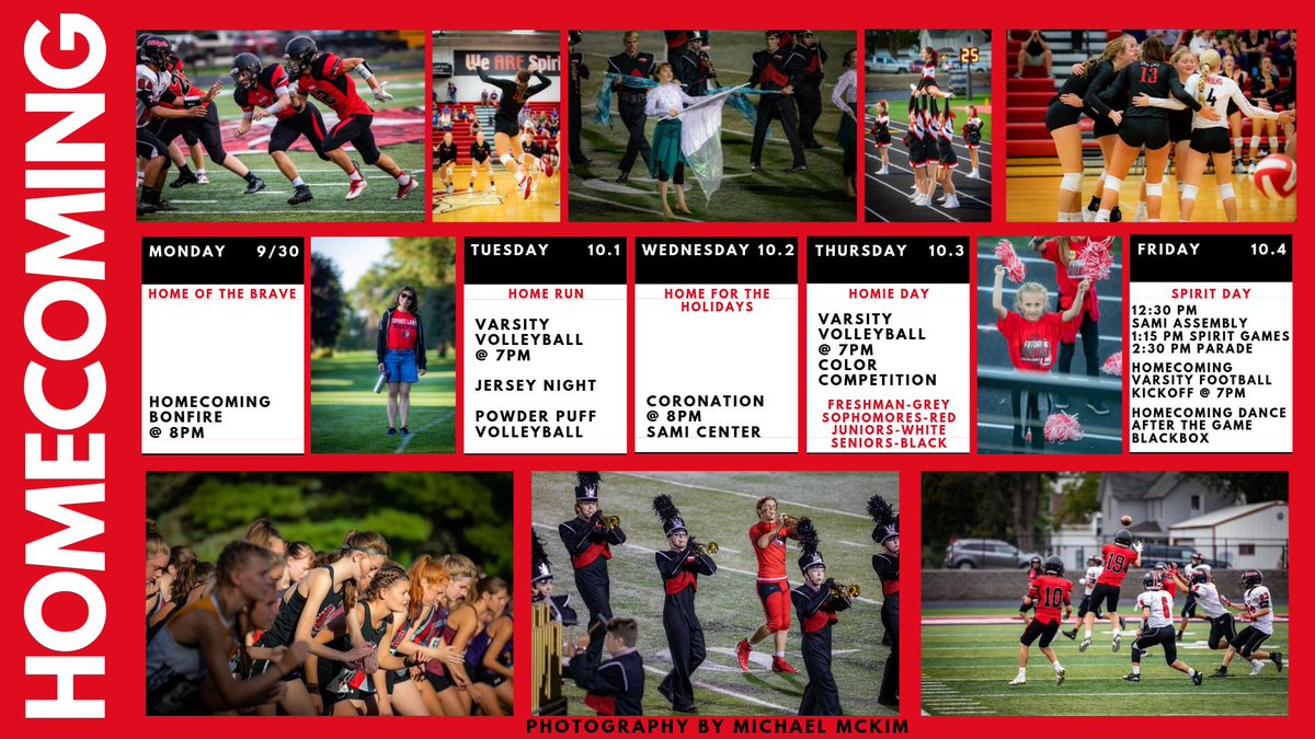 orourke32's tweet photo. Mark your calendars and prep your meals!  We have a lot of home events this week so get out and cheer on your Spirit Lake Indians! https://t.co/zjRbVUXgHy