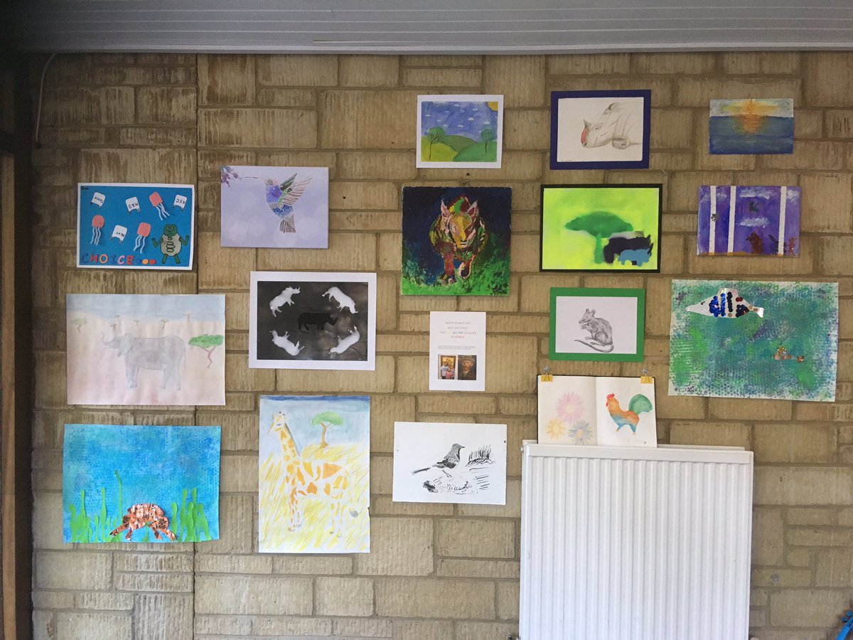 Art created for the holiday Wildlife art challenge is exhibited for <a href="/OlPejeta/">Ol Pejeta</a> visit last Saturday. Some thought provoking messages behind the artwork.Winner to be announced soon! Please take a closer look in the Law building foyer #MonktonCreativity #MonktonArt