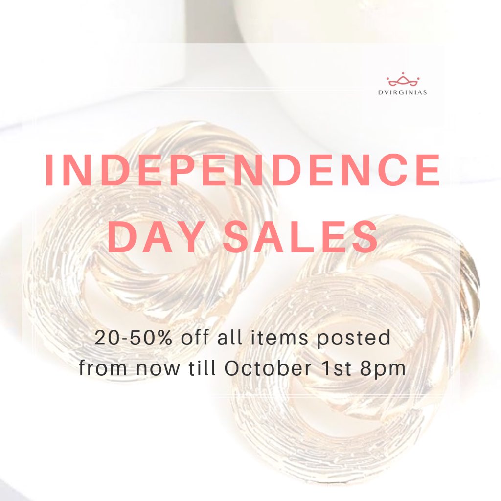 Our INDEPENDENCE DAY SALES starts now!!!!! You can now shop at discounted prices.- Send a picture of your item, pay and receive.- Guess what?? You can also get free delivery on all orders worth over 20k within Lagos central.For more info IG:  @DVIRGINIAS.NG  #GalaxyNote10