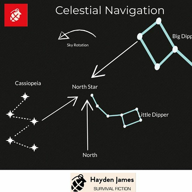 HaydenJamesPrep's tweet photo. Celestial Navigation is key for survival. The North Star is the last star in the Little Dipper's handle. The North Star is not the brightest star in the sky, so use the nearby constellations to find it. The North Star lies directly in line with the two o… https://t.co/LNiWDDQDxl https://t.co/2lZS7VPz5W
