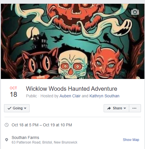 southanfarms's tweet photo. Something spooky is coming to @southanfarms! Join us in the Wicklow woods on October 18th and 19th from 5-10pm, if you dare!! Check out the Facebook event page for more details https://t.co/ijWFQC9ABU